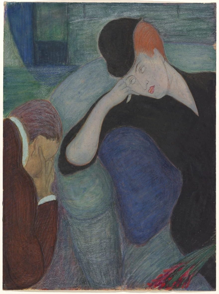 Interno con coppia seduta - Städtische Galerie im Lenbachhaus und Kunstbau München